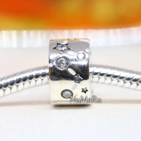 PANDORA Stars & Galaxy Clip Charm 790010C01 - Picture 2 of 3